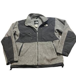 The North Face Denali Gray Fleece Sweatshirt Jacket Vintage Mens Size Medium